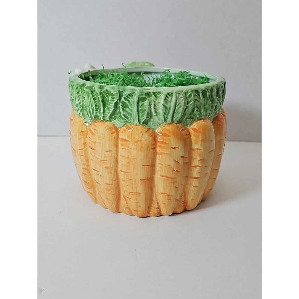 Bunny Rabbit‎ Carrot  Vase Planter/Candy